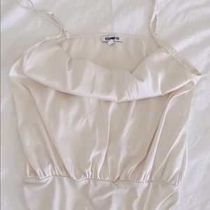 Off white satin cami bodysuit!